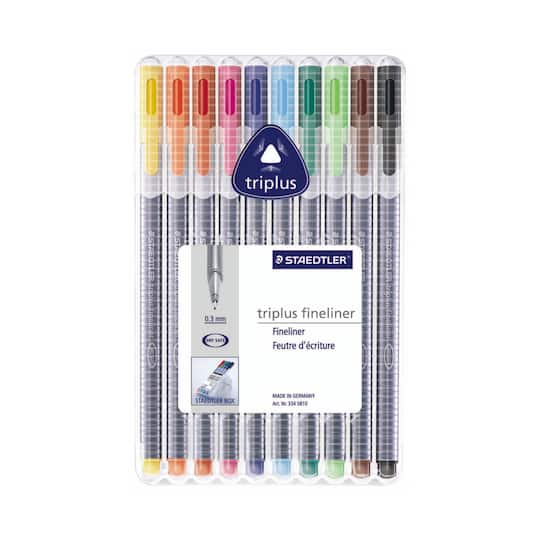 STAEDTLER® Triplus Fineliner 10 Color Pen Set | 0.3 mm | Michaels®